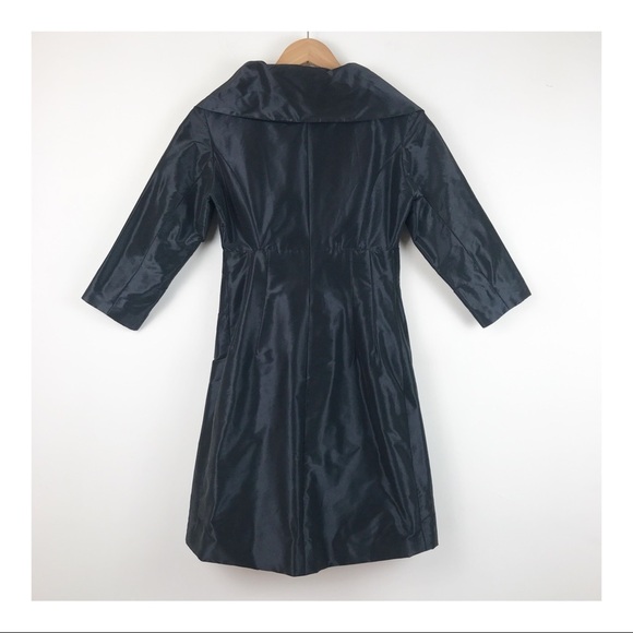 Rickie Freeman for Teri Jon Black Taffeta Dress Size 4 - Picture 2 of 10